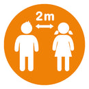 Dark Orange Social Distance Floor Markers