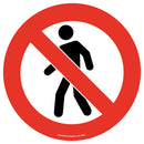 Orange Red Graphic Floor Signs