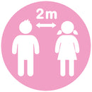 Light Pink Social Distance Floor Markers