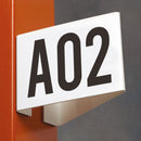 Dark Olive Green White Aisle Marker - Self-Adhesive