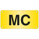 Black Yellow Aisle Marker - Pre-Drilled