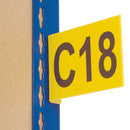 Dark Slate Blue Yellow Aisle Marker - Self-Adhesive