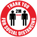 Black Social Distance Floor Markers