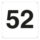 Black Pre-Drilled Aisle Marker -  White