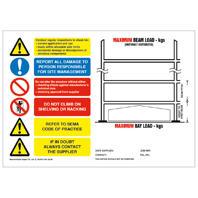 Gold Weight Load Notices – PVC