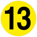 Yellow Floor Numbers Marker