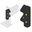 Dark Slate Gray Armco pedestrian safety ends