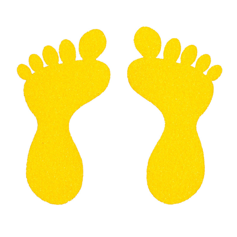 Gold Anti-slip footprints - Yellow