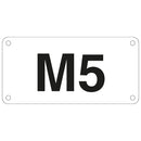 Black Pre-Drilled Aisle Marker -  White