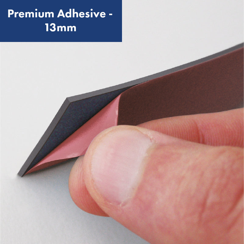 Gray Magnetic Self-Adhesive Strip - Premium Adhesive