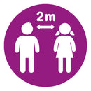 Dark Magenta Social Distance Floor Markers