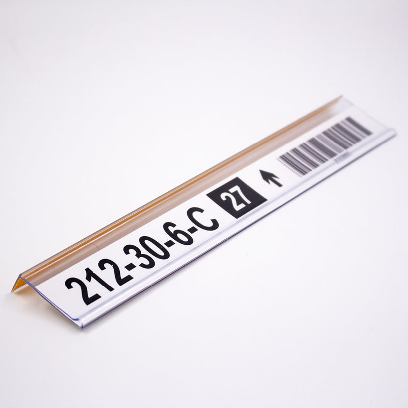 White Smoke Self-Adhesive Angled Ticket Holder