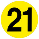Yellow Floor Numbers Marker