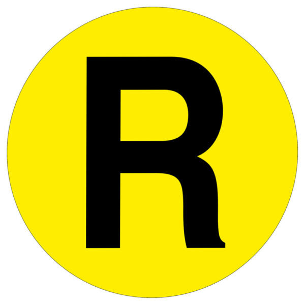 Yellow Floor Letters Markers