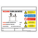 Light Gray Weight Load Notices – PVC