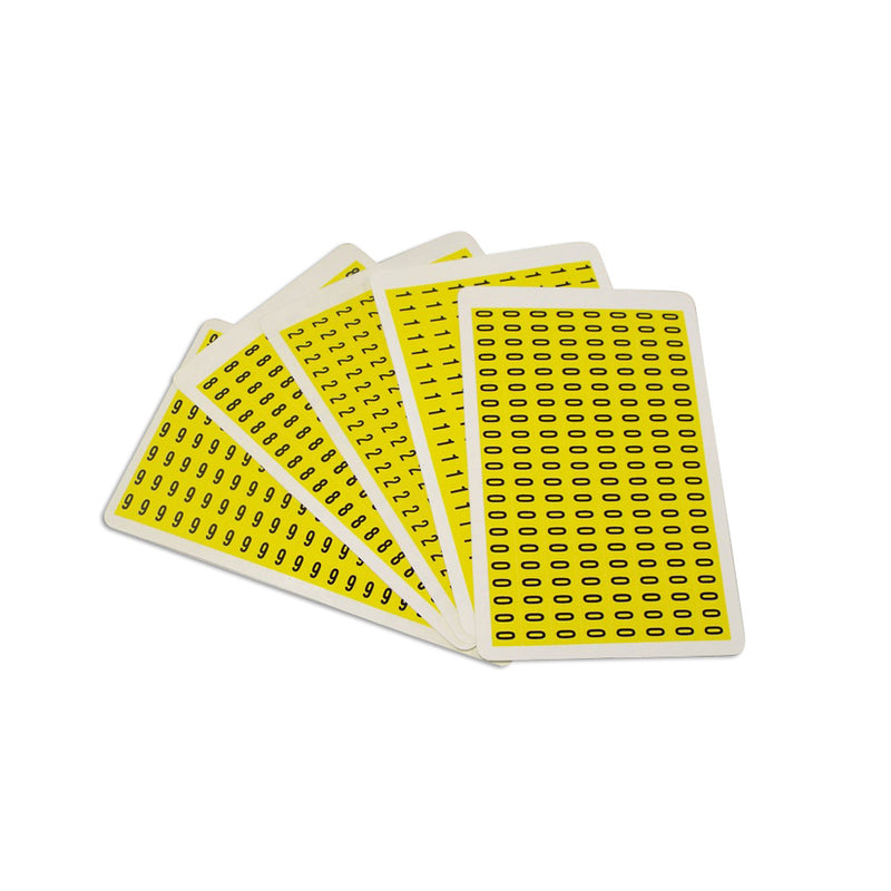 Gold Complete Packs Of Self-Adhesive - Number Pack 0-9 - Yellow
