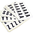 Black Packs Of Self-Adhesive - Letter Pack A-Z - White