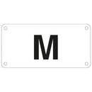 Black Pre-Drilled Aisle Marker -  White