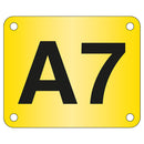 Black Yellow Aisle Marker - Pre-Drilled