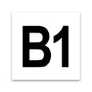 Light Gray Magnetic Identification Tiles - White