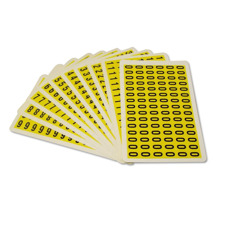 Goldenrod Complete Packs Of Self-Adhesive - Number Pack 0-9 - Yellow