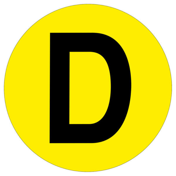 Yellow Floor Letters Markers
