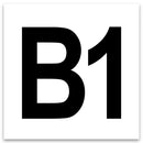 Black Magnetic Identification Tiles - White