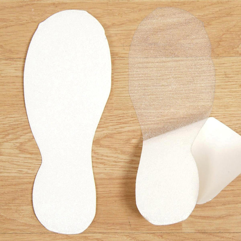 Tan Anti-slip footprints - White