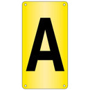 Black Yellow Aisle Marker - Pre-Drilled